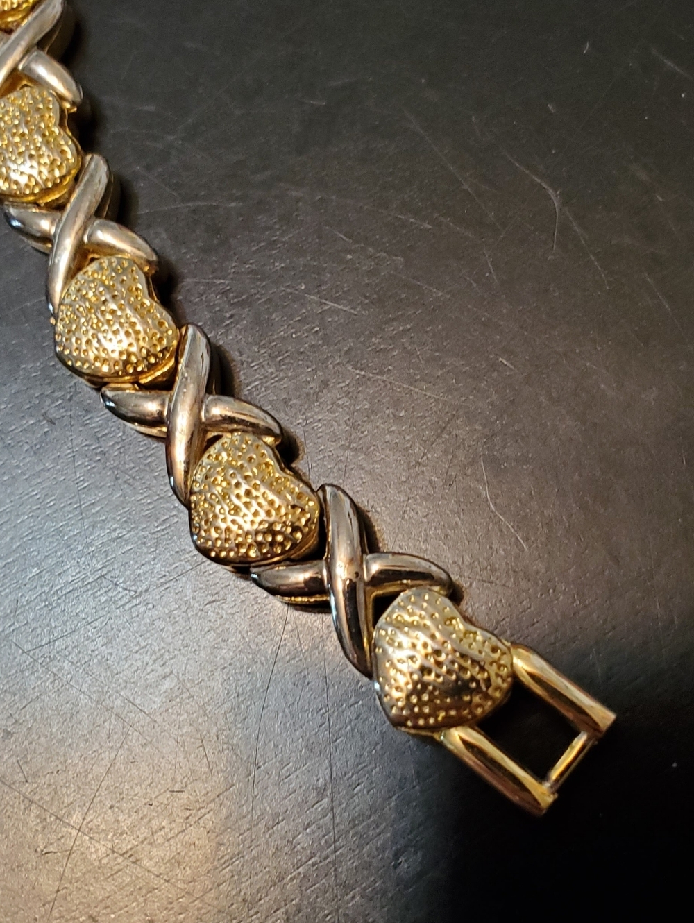 Faux‎ Gold X's And Hearts Bracelet Women Jewelry